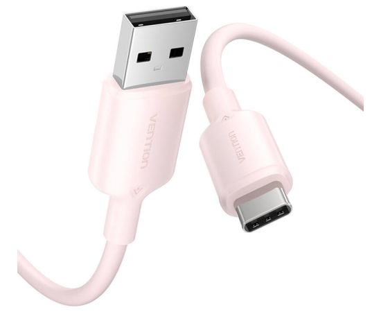 USB 2.0 A to USB-C 3A cable Vention CTQPF 1M (pink)