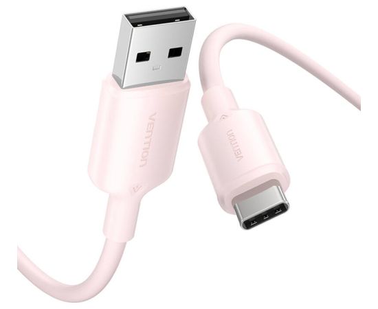 USB 2.0 A to USB-C 3A cable Vention CTQPH 2M (pink)