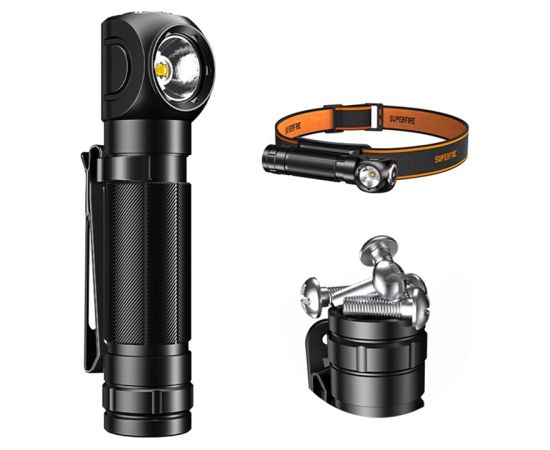 Superfire TH04-S,1000lmm USB-C headlamp flashlight