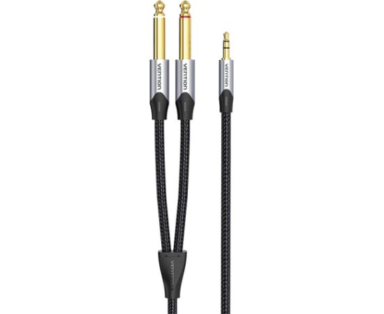 Audio cable mini jack 3.5mm to 2x jack 6.35mm male Vention BARHL 10m