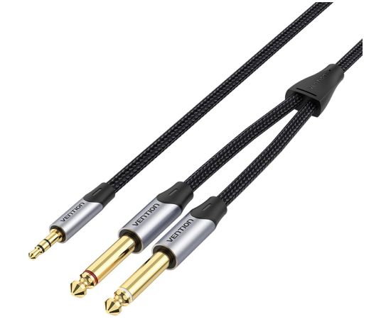 Audio cable mini jack 3.5mm to 2x jack 6.35mm male Vention BARHL 10m