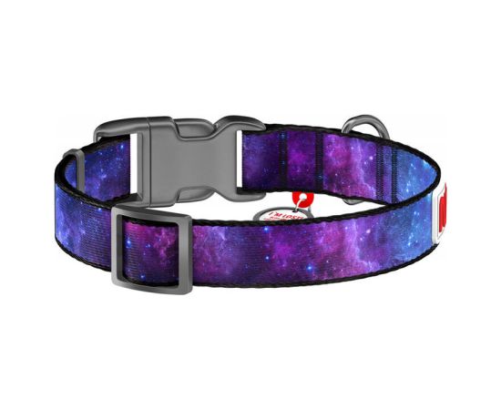 Waudog "NASA21" nylon dog collar with QR code, size M, width 20 mm
