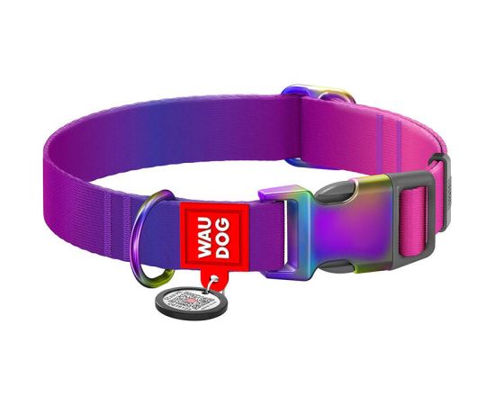 Nylon dog collar with QR code WAUDOG 15 mm wide, 25-35 cm long purple Citas preces Nylon dog collar with QR code WAUDOG 15 mm wide, 25-35 cm long purple Citas preces