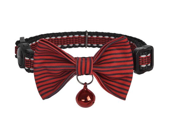 Collar set Dogness for cats 2 pcs (Daisy Black/Waterproof Red)
