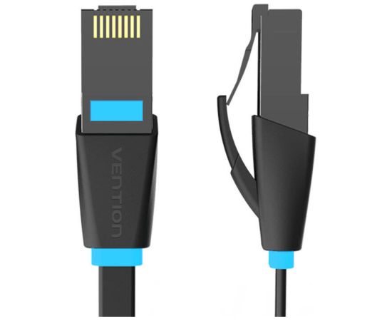 Flat Network Cable UTP CAT6 Vention IBJBF RJ45 Ethernet 1000Mbps 1m Black