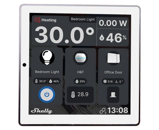 Set Shelly Wall Display Control Panel (white) + BLU H&T Ivory