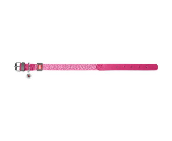 Classic Dog collar with QR code Waudog size L pink