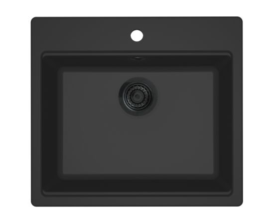 Reginox virtuves izlietne Florence 50 Tapwing, viena bļoda, 570x510 mm, nero black Virtuves izlietnes