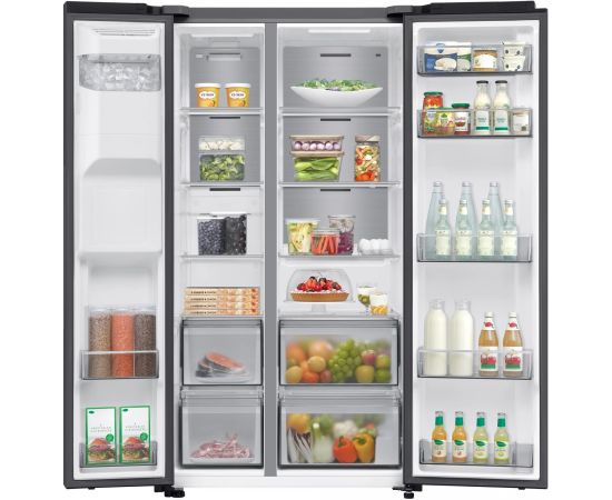 SAMSUNG RS70F64KEFEO Bespoke AI Ledusskapis Side-by-Side NoFrost Melns