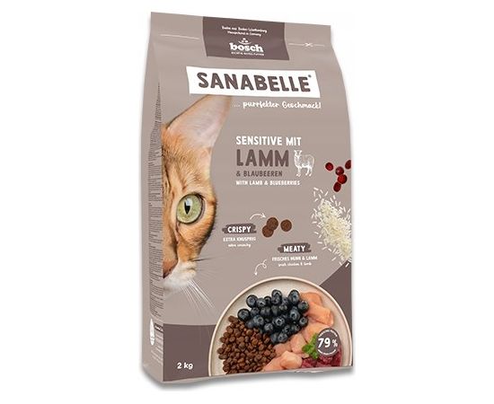 BOSCH Sanabelle Life Sensitive with lamb & blueberries - dry cat food - 8kg