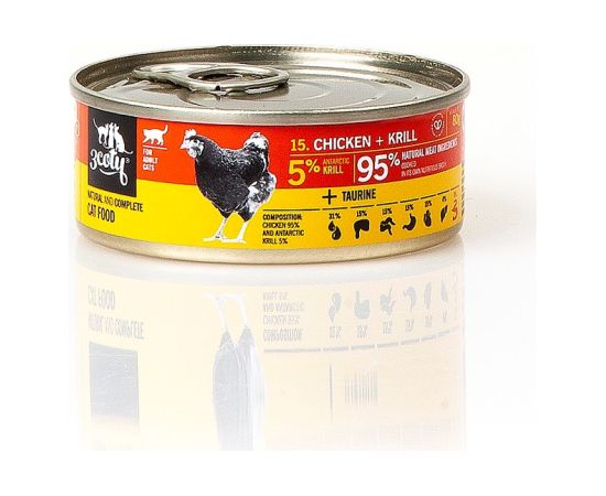 3COTY Chicken with krill - wet cat food - 80g Kaķu konservi
