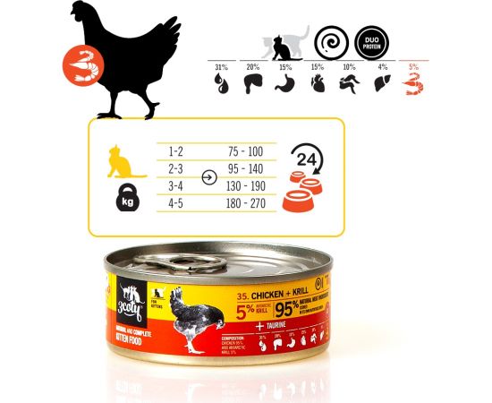 3COTY Chicken with krill For kittens - wet cat food - 80g