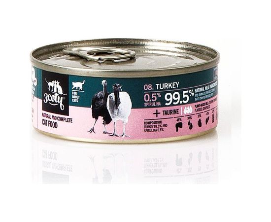 3COTY Turkey with spirulina - wet cat food - 80g