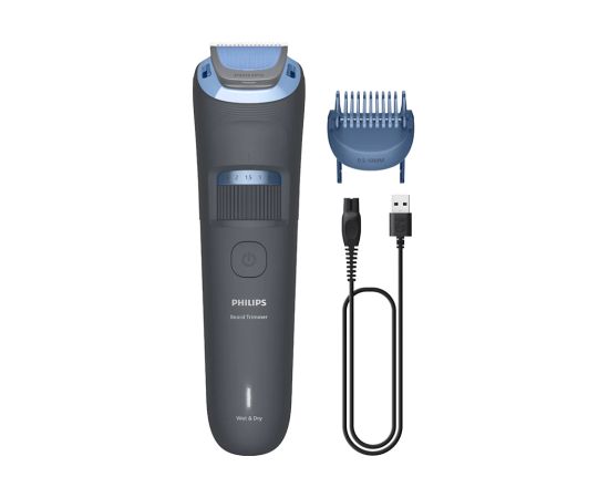 PHILIPS BT3617/15 series 3000 bārdas trimmeris, pelēks ar zilu
