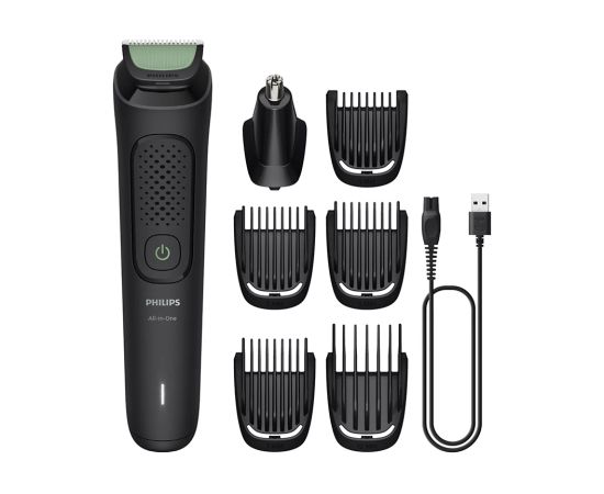 PHILIPS MG3920/15 Multigroom series 3000 trimmeris (7-in-1), melns ar zaļu