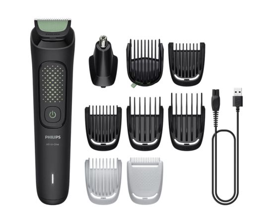 PHILIPS MG3945/15 Multigroom series 3000 trimmeris (9-in-1), melns ar zaļu