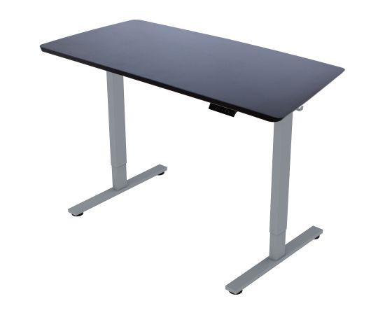 Rakstāmgalds ERGO FIT ar 1 motoru 120x68xH71,5-116cm, melns/sudrabaini pelēks
