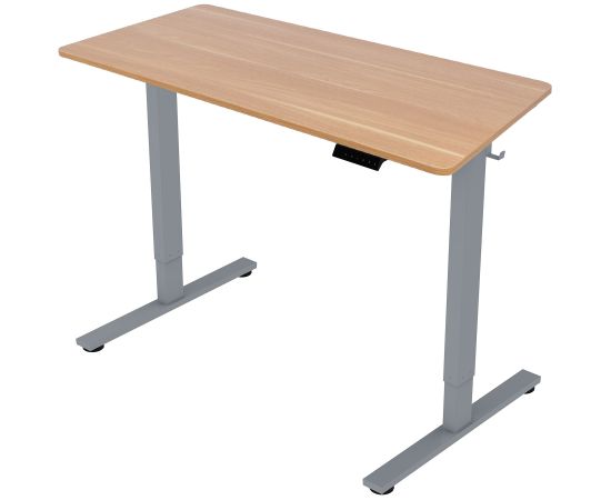 Desk ERGO FIT with 1 motor 120x68xH71,5-116cm, oak/silver grey