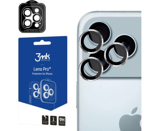 Tempered glass for camera 3mk Lens Pro Apple iPhone 17 Pro/17 Pro Max silver