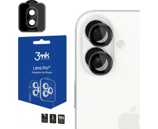 Tempered glass for camera 3mk Lens Pro Apple iPhone 17 black