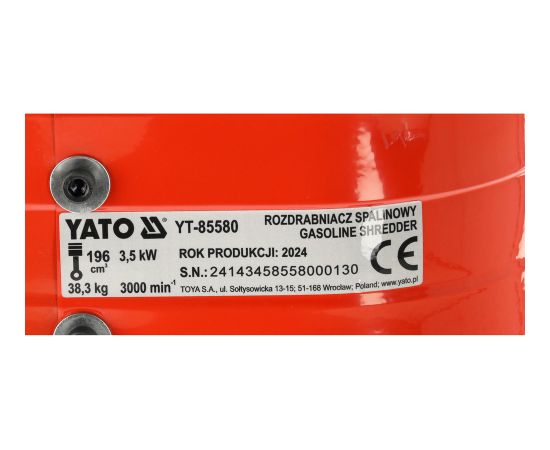 Benzīna zaru smalcinātājs, 45mm  YT-85580 YATO