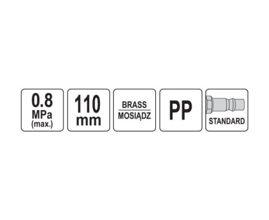 Gaisa Pistole 8Bar. 110mm YT-23731 YATO