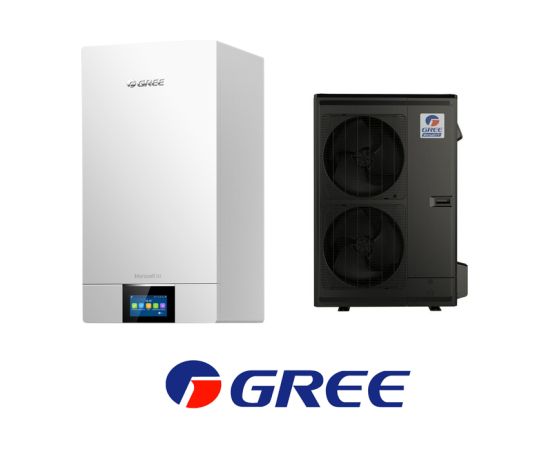 GREE VERSATI IV GRS-CQ12PD/NHH3-E gaiss-ūdens siltumsūknis, 3-fāžu, 12,2kW, līdz -30°C