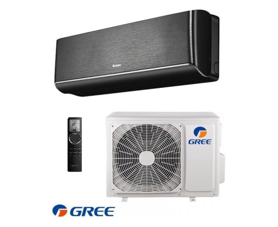 GREE Airy Nordic Black GWH12AVCXD gaisa kondicionieris / siltumsūknis, līdz -25°C, 20-40m²