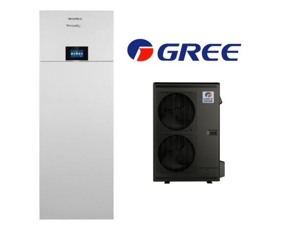 GREE VERSATI IV DUO GRS-CQ12PDG/NHH3-E gaiss-ūdens siltumsūknis, 3-fāžu, 12,2kW, līdz -30°C