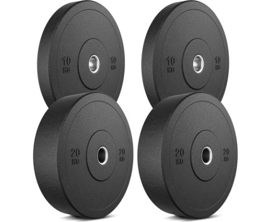Cietgumijas svaru disku komplekts - MW-Bumper - 60 kg / 2 x 20 kg + 2 x 10 kg - Marbo Sport