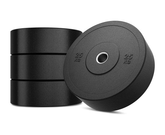 Marbo Sport ar gumiju pārklāts olimpiskais disks 25 kg MW-Bumper-25KG 1 gab.