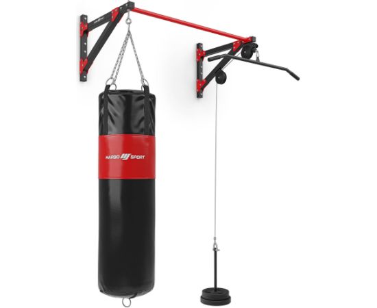 Marbo Sport daudzfunkcionāls pievilkšanas stienis ar lato nolaižamo un boksa maisa turētāju (3in1) MH-D204 - Marbo Sport (boksa maiss un svari nav iekļauti komplektā)