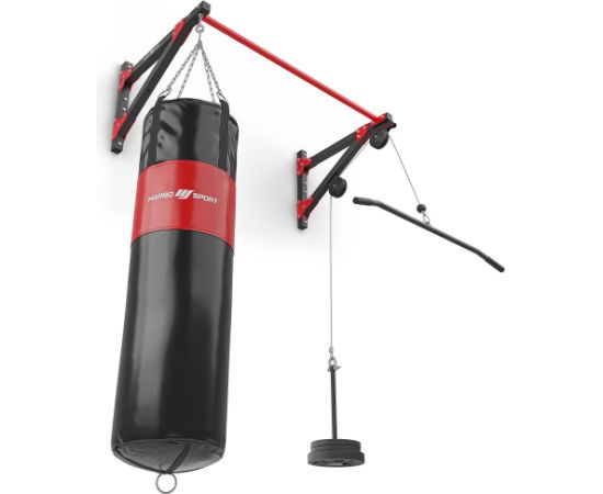 Marbo Sport daudzfunkcionāls pievilkšanas stienis ar lato nolaižamo un boksa maisa turētāju (3in1) MH-D204 - Marbo Sport (boksa maiss un svari nav iekļauti komplektā)