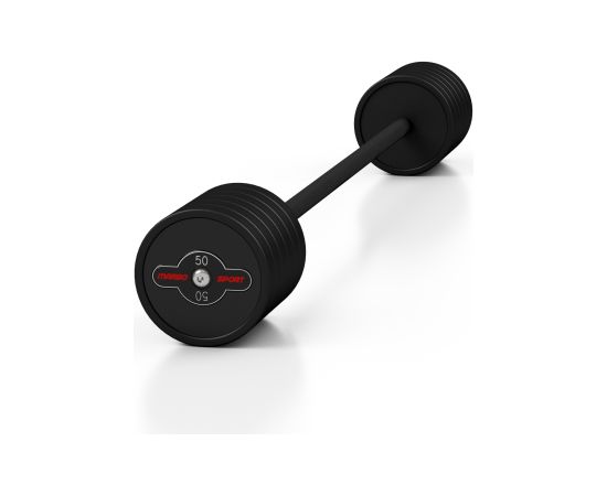 Gumijots svara stienis ar fiksētu svaru 1 gab. 50 kg - Marbo Sport