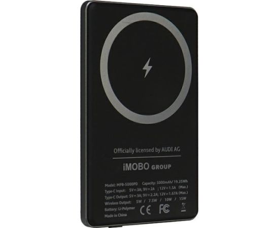 Audi MWPB5000-GT/D1-GY Magnetic Powerbank 5000mAh