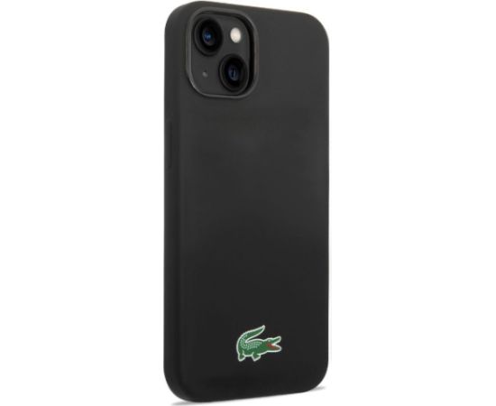Lacoste Liquid Silicone Microfiber Croc Logo MagSafe Case Aizsargapvalks priekš Apple iPhone 13  / 14 / 15
