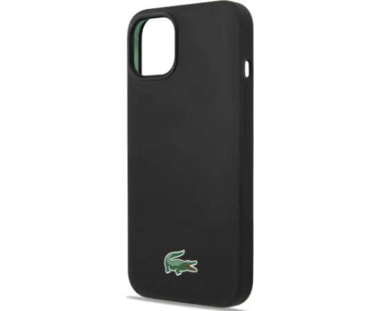Lacoste Liquid Silicone Microfiber Croc Logo MagSafe Case Aizsargapvalks priekš Apple iPhone 13  / 14 / 15
