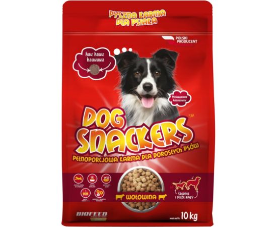BIOFEED Dog Snackers Adult medium & large Beef - dry dog food - 10kg