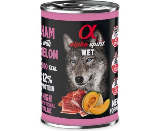 ALPHA SPIRIT WET Ham with Melon – Wet Dog Food – 400 g