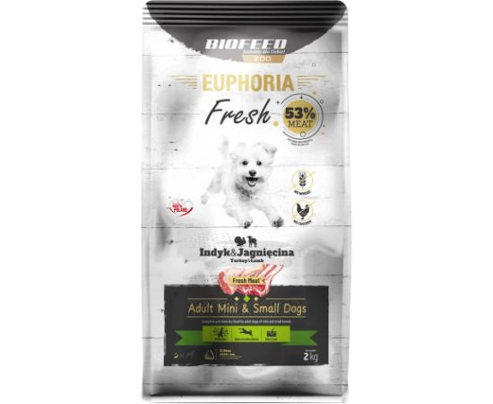 BIOFEED Euphoria Fresh Meat Indyk/Jagnię Xs/S 2kg