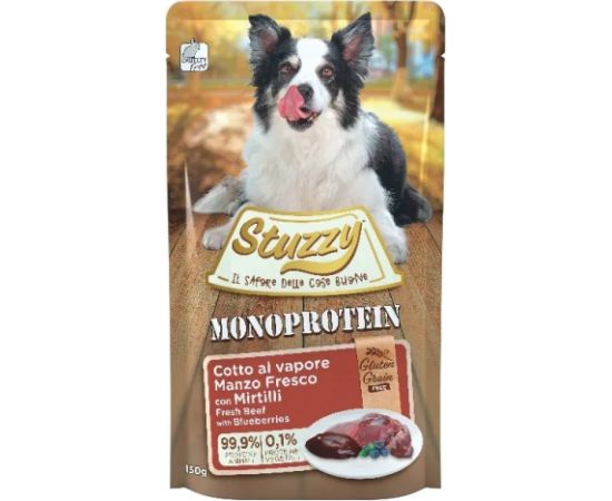 Agras Pet Foods STUZZY Monoprotein Beef with blueberries - wet dog food - 150 g