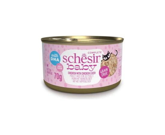 Agras Pet Foods SCHESIR Baby Chicken with liver in broth - wet food for kittens - 70g