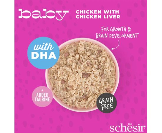 Agras Pet Foods SCHESIR Baby Chicken with liver in broth - wet food for kittens - 70g