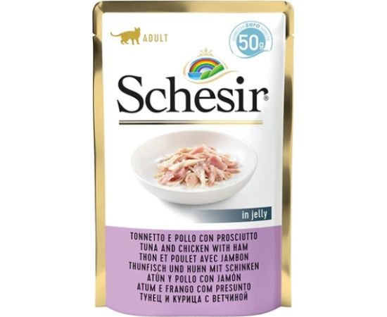 Agras Pet Foods SCHESIR in jelly Tuna and chicken with ham - wet cat food - 50 g