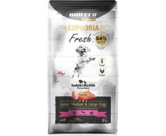 Biofeed EUPHORIA Fresh Junior Medium & Large dogs Turkey with rabbit - dry dog food - 2kg