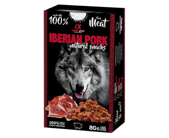 ALPHA SPIRIT Iberian pork natural snacks - treat for dogs - 80g
