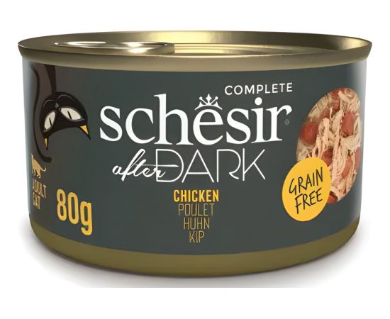 Agras Pet Foods SCHESIR After dark Chicken in broth - wet cat food - 80g