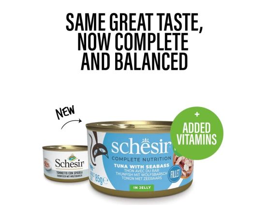 Agras Pet Foods SCHESIR in jelly Tuna with sea bass - wet cat food - 85 g
