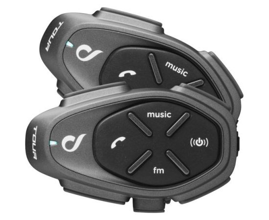 Interphone TOUR HD Motorbike intercom 1500 m 2 pcs Black Austiņas