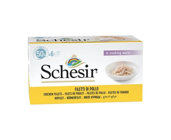 Agras Pet Foods SCHESIR Chicken fillets in broth - wet cat food - 6x50g